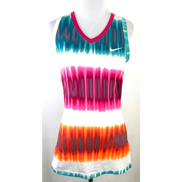 Nike Women's Dri-Fit Pro Base Layer Tye-Dye tank Top Shirt Size Small - Picture 1 of 8